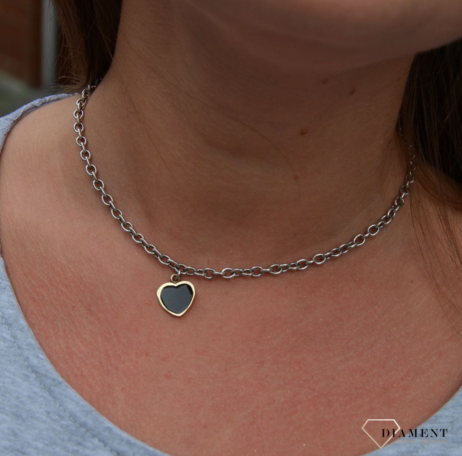 Srebrny naszyjnik z serduszkiem Fope Z1235.jpg